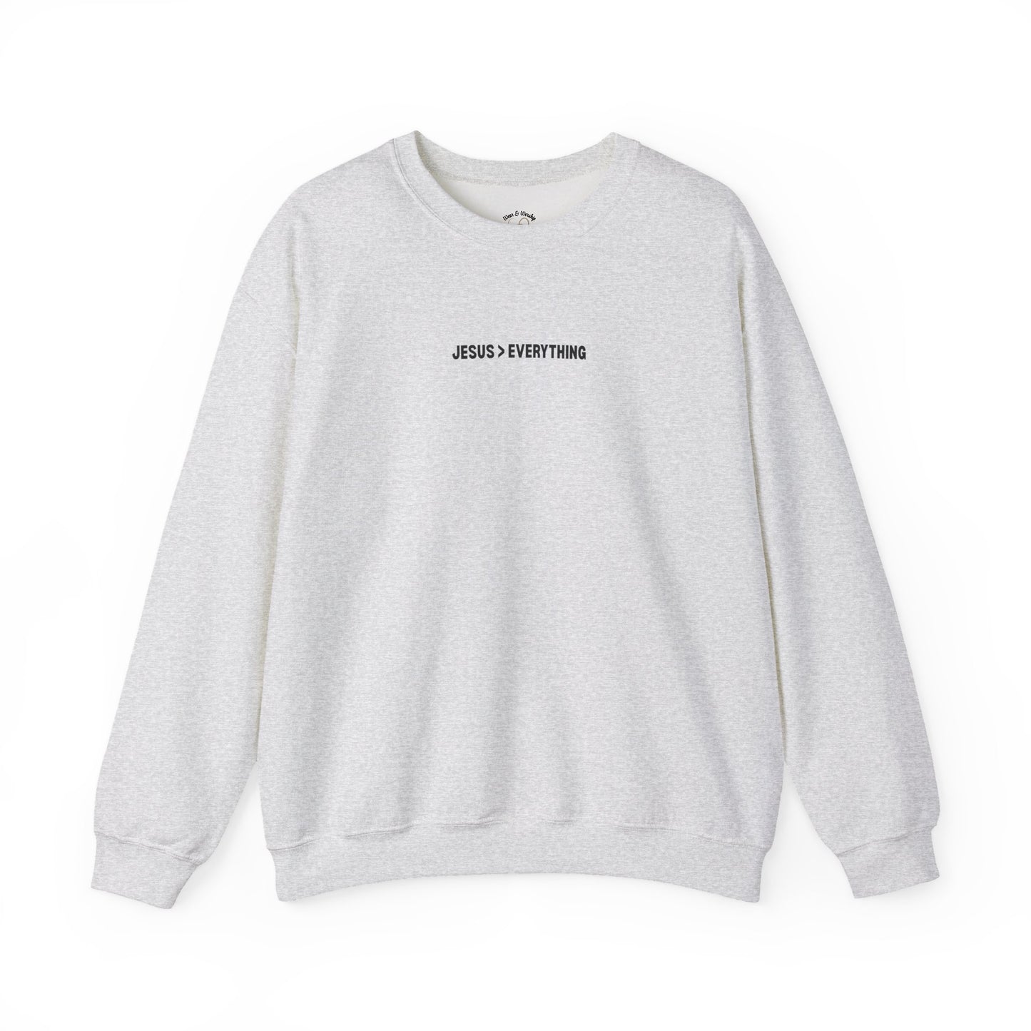 Jesus > Everything Sweatshirt - Black Design