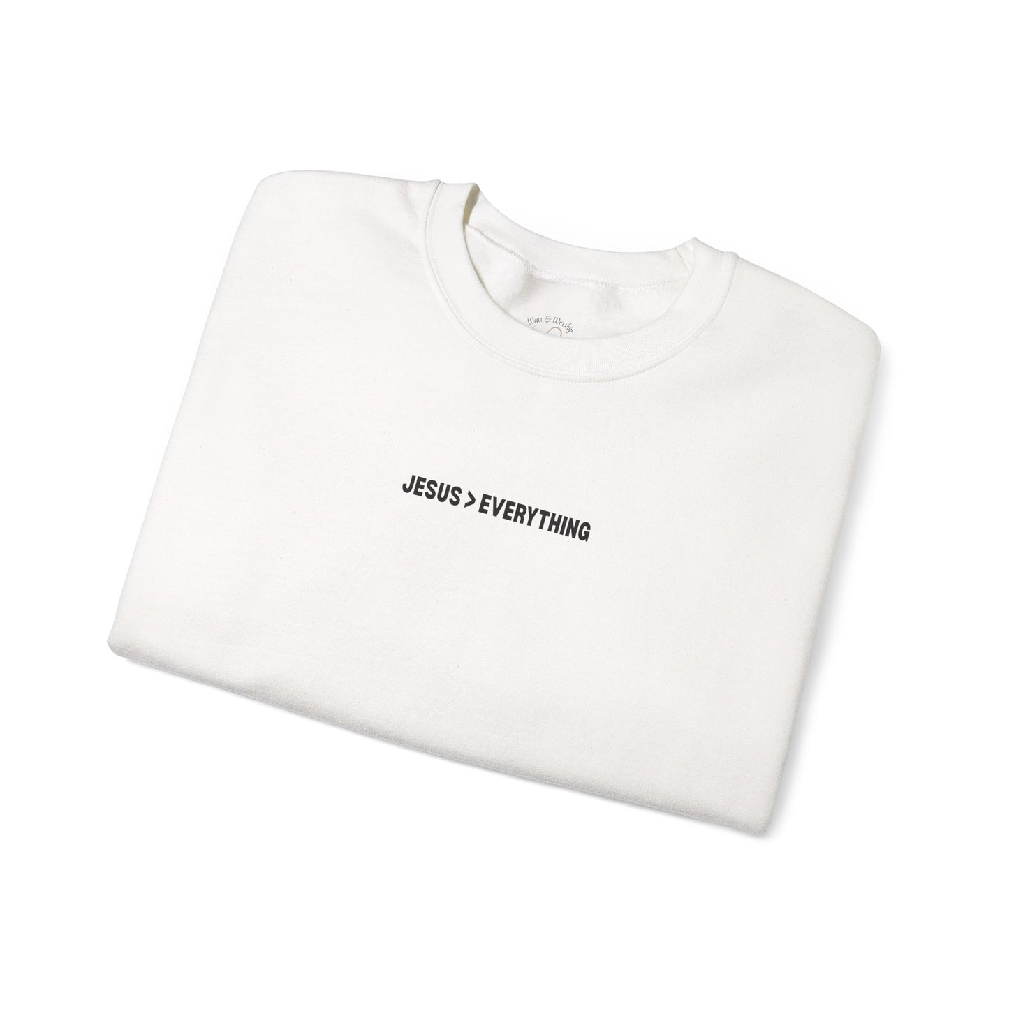 Jesus > Everything Sweatshirt - Black Design