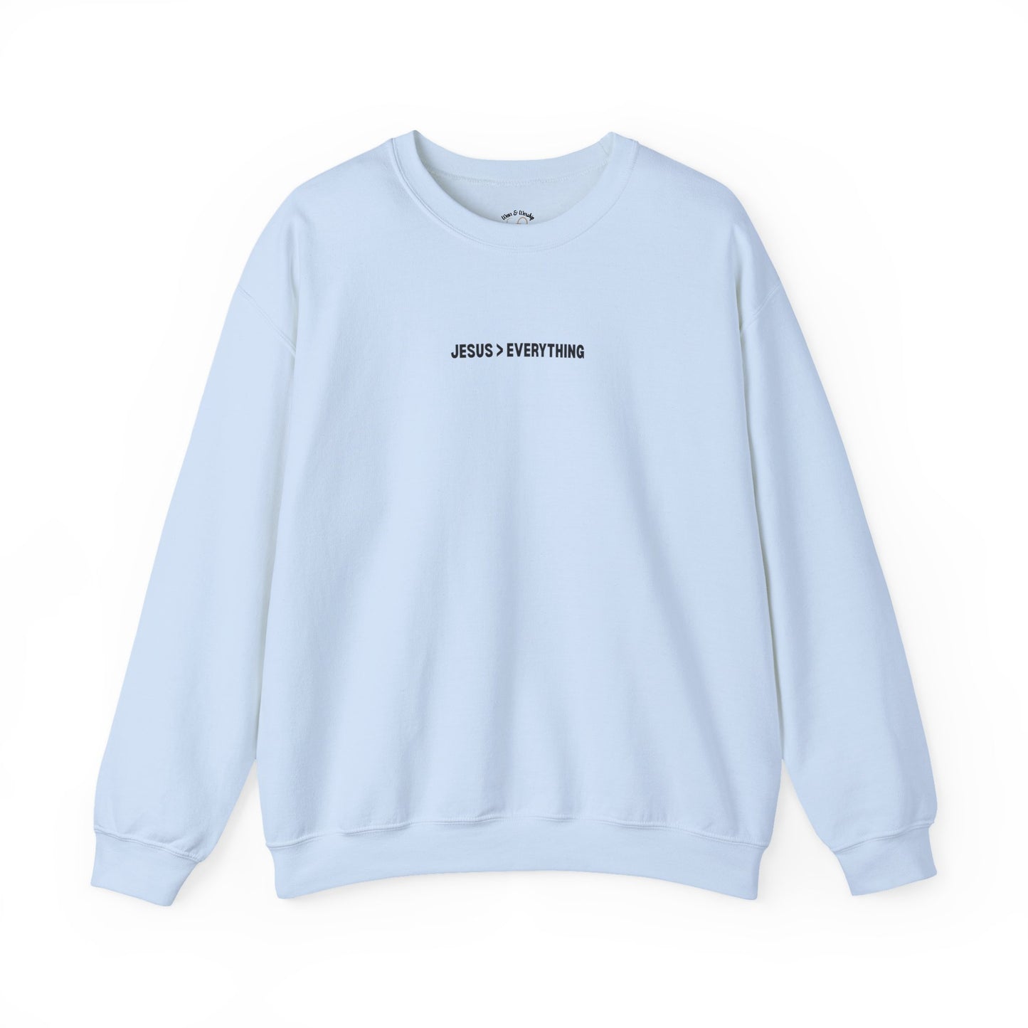 Jesus > Everything Sweatshirt - Black Design