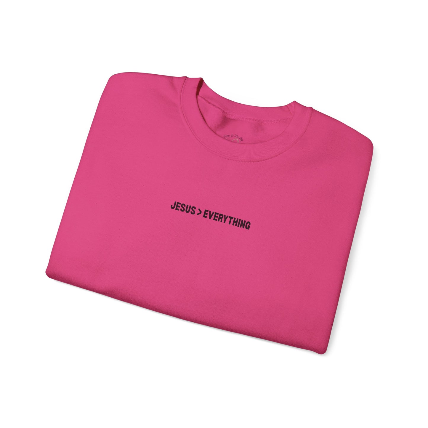 Jesus > Everything Sweatshirt - Black Design