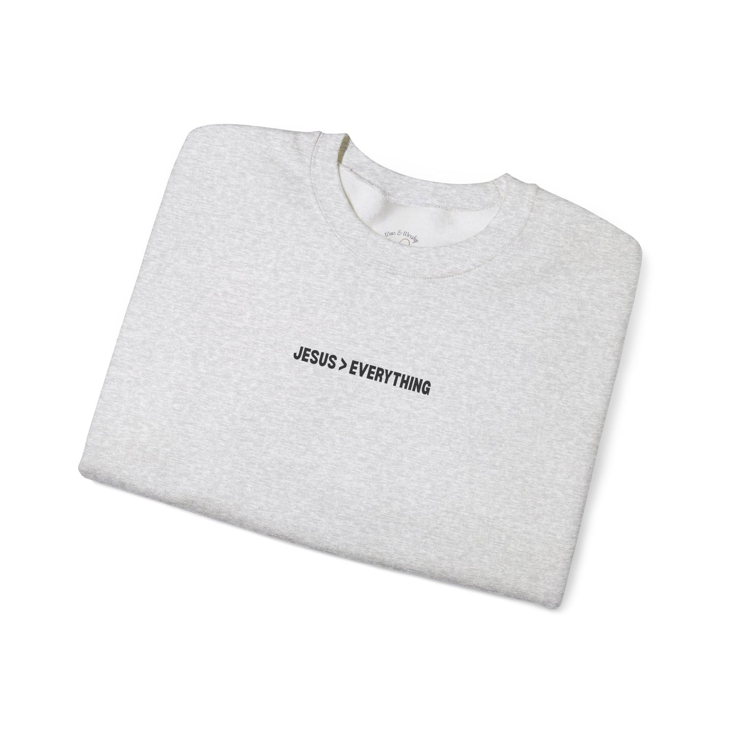 Jesus > Everything Sweatshirt - Black Design