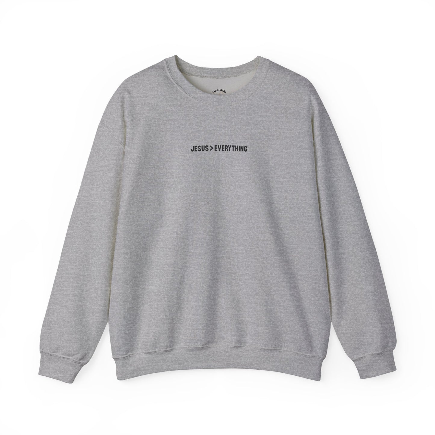 Jesus > Everything Sweatshirt - Black Design