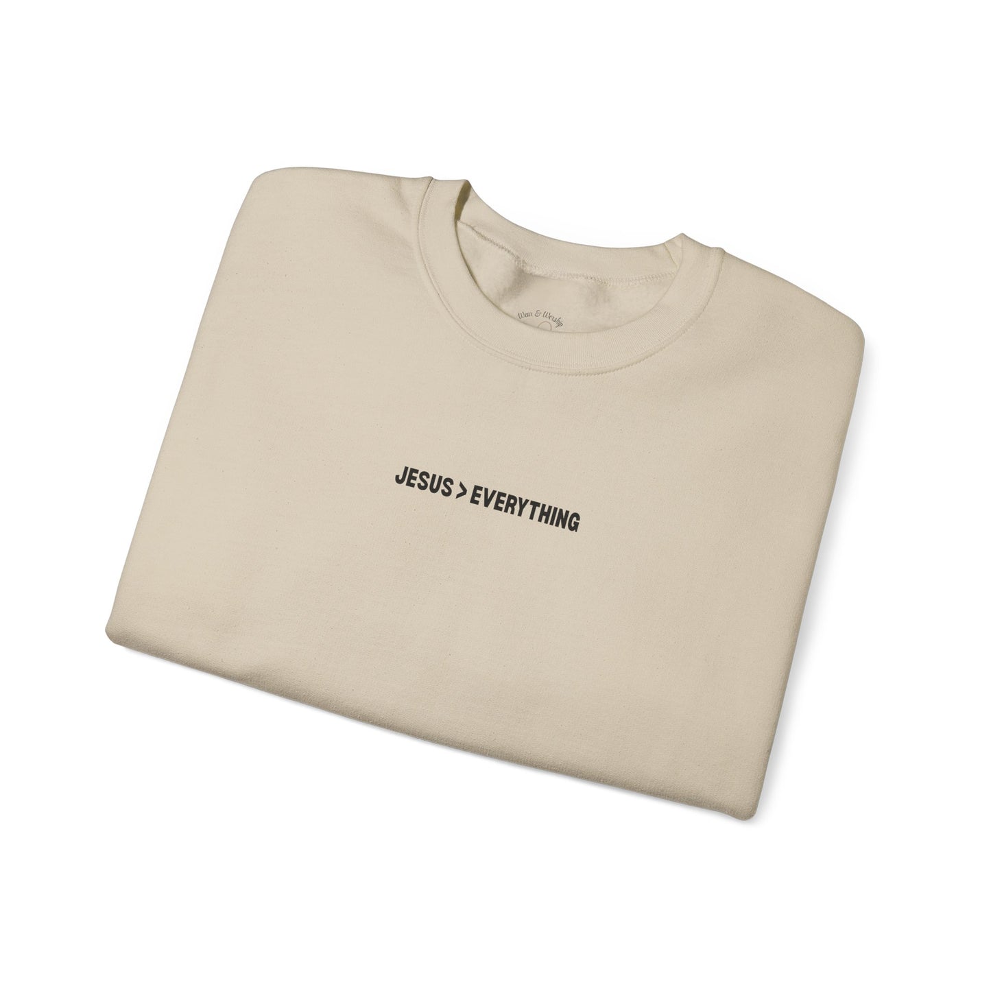 Jesus > Everything Sweatshirt - Black Design