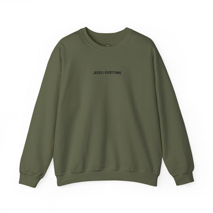 Jesus > Everything Sweatshirt - Black Design