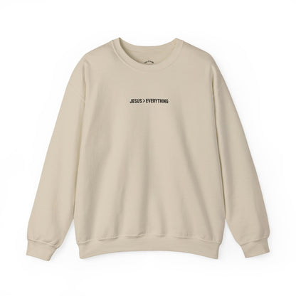 Jesus > Everything Sweatshirt - Black Design
