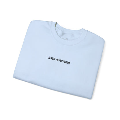 Jesus > Everything Sweatshirt - Black Design