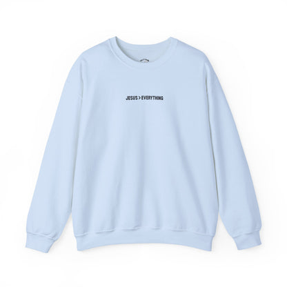 Jesus > Everything Sweatshirt - Black Design