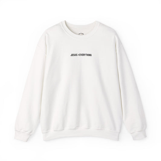 Jesus > Everything Sweatshirt - Black Design