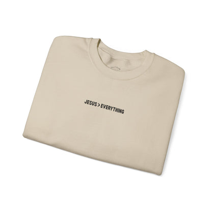 Jesus > Everything Sweatshirt - Black Design